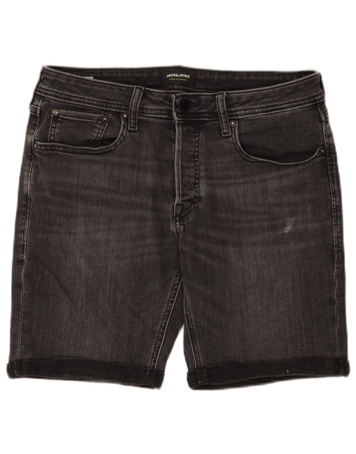 JACK & JONES Pantaloncini di jeans da uomo medi W32 in cotone grigio