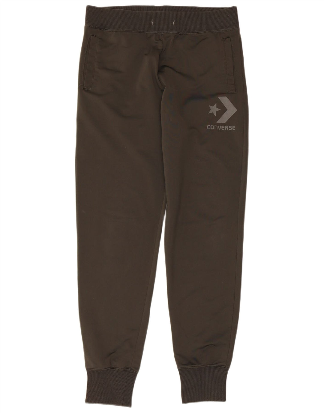 CONVERSE Pantaloni da tuta con grafica da donna Joggers UK 14 Grigio medio