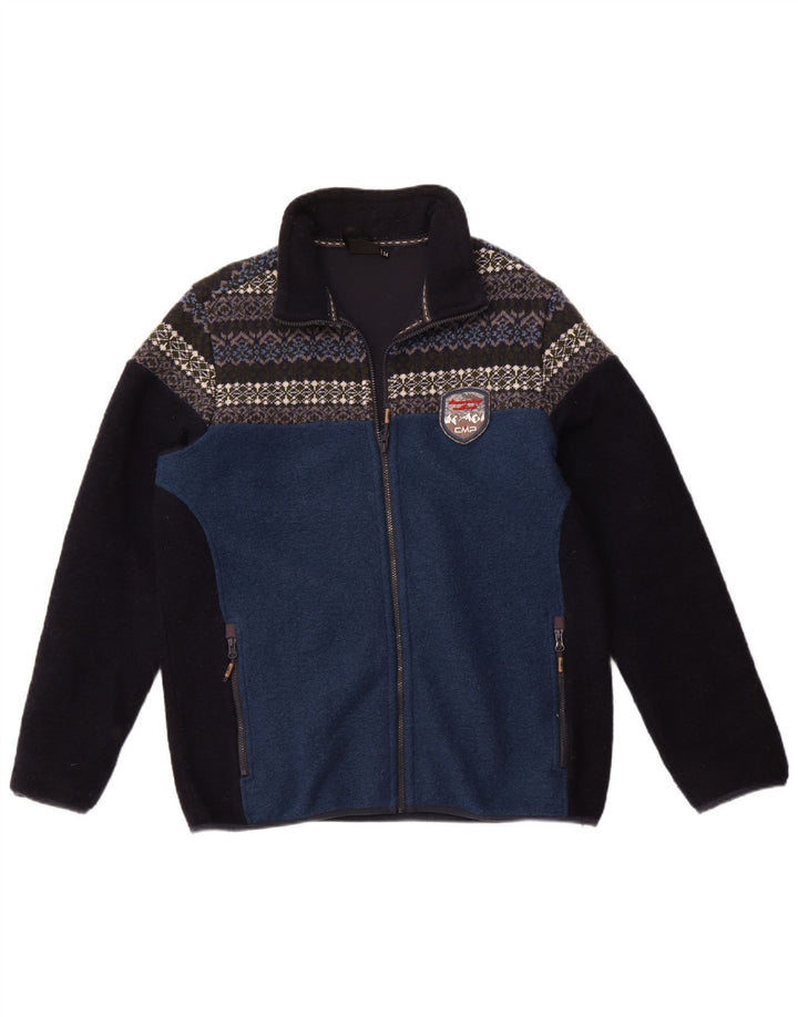 Giacca in pile da uomo CMP EU 54 2XL Poliestere color block blu