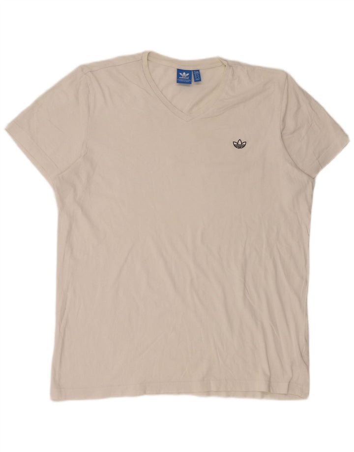 T-shirt da uomo Adidas Top XL in cotone bianco