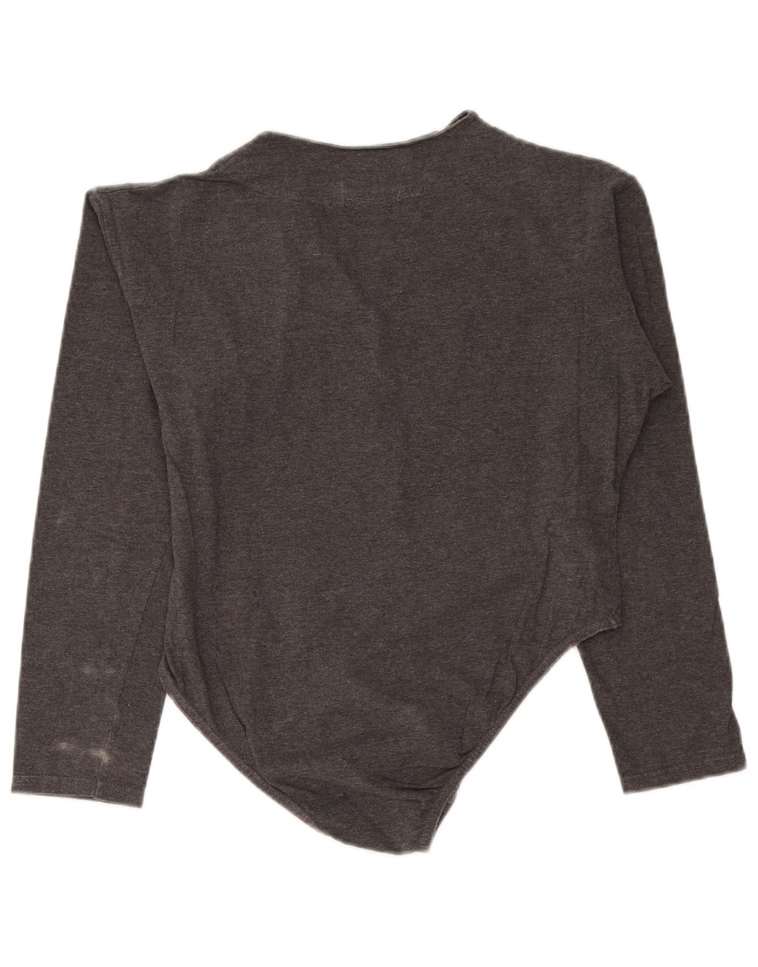 Body da donna vintage UK 12 cotone grigio medio
