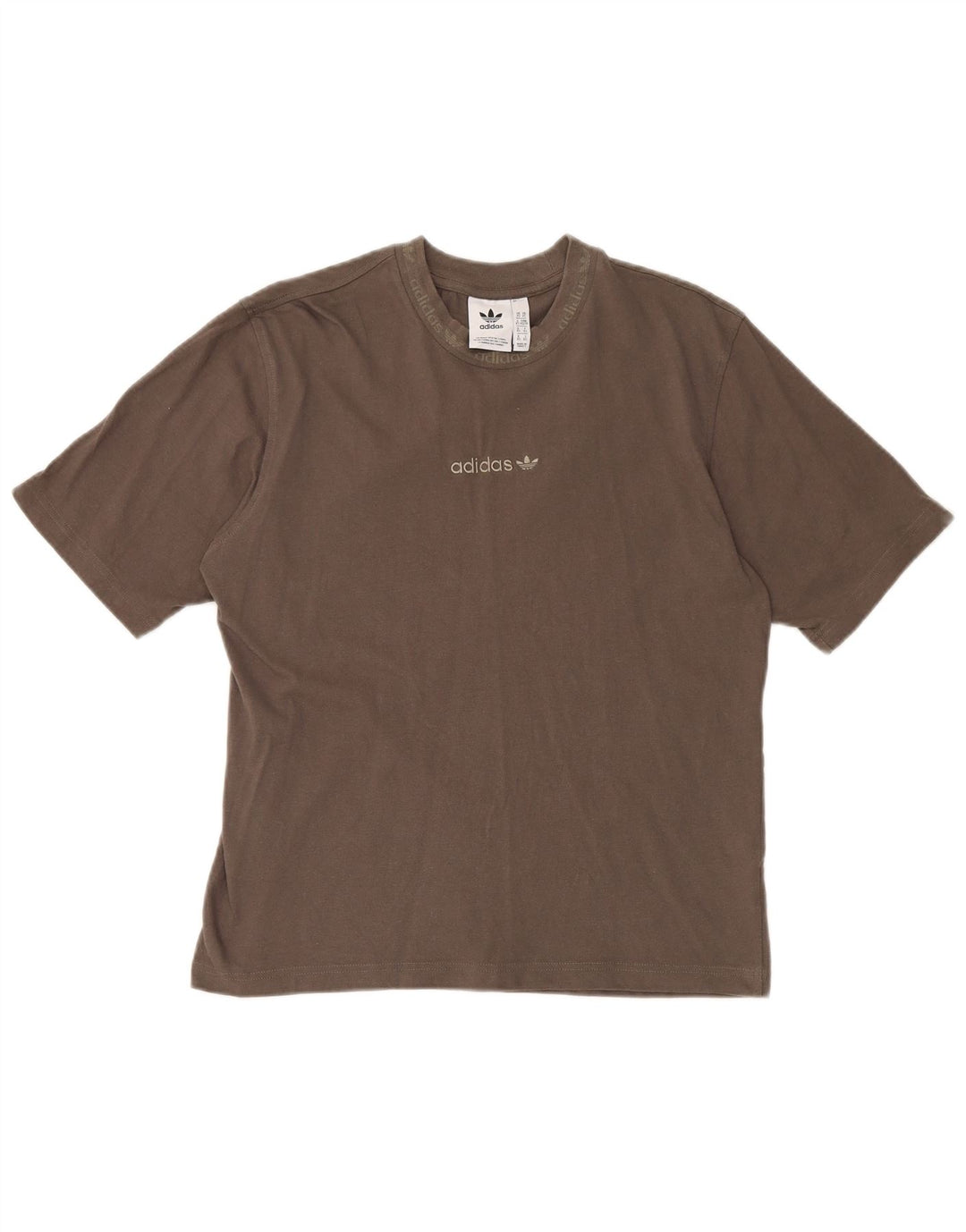 T-shirt Adidas da uomo Top XS in cotone marrone