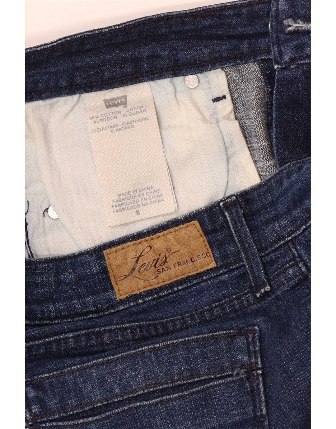 Pantaloncini di jeans Levi's Demi Curve dalla vestibilità classica da donna US 8 Medium W28 Blu