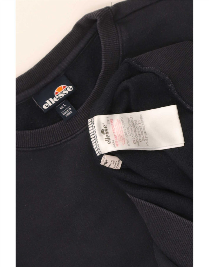 Felpa da uomo Ellesse Maglione grande in cotone blu navy