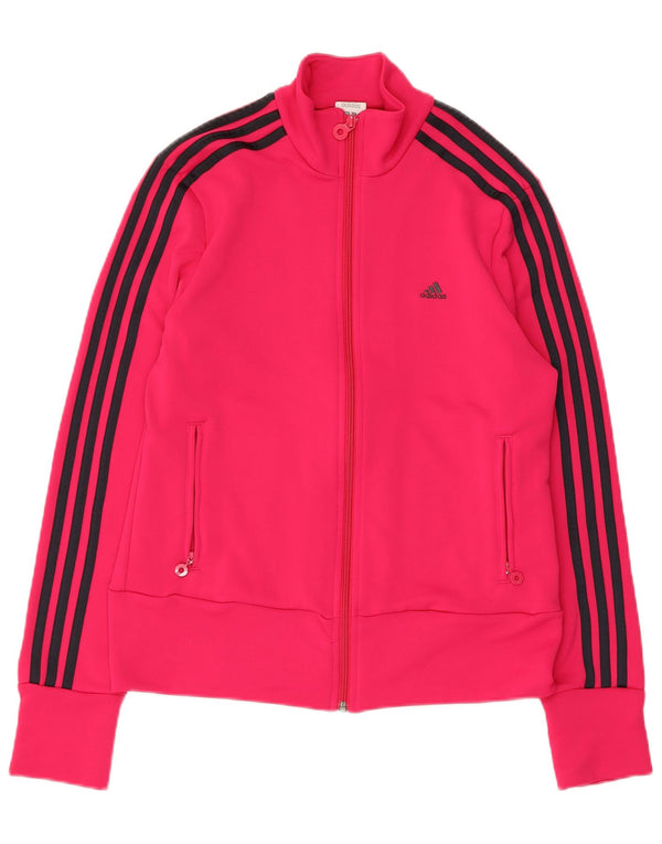 Giacca da ginnastica da donna Adidas UK 16 grande rosa poliestere