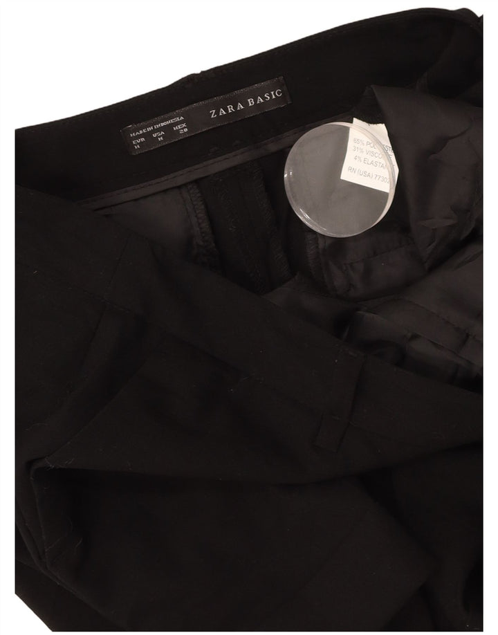 Pantaloncini chino da donna ZARA medi W28 poliestere nero