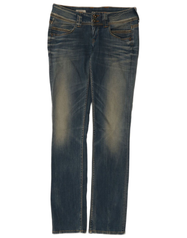 PEPE Jeans Donna Vita Bassa Vestibilità Regolare Slim W28 L34 Cotone Blu
