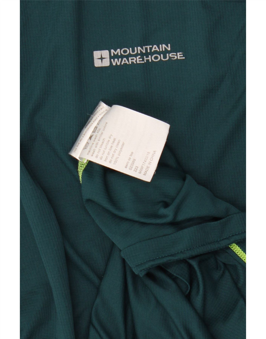 T-shirt da uomo Mountain Warehouse Top grande in poliestere verde