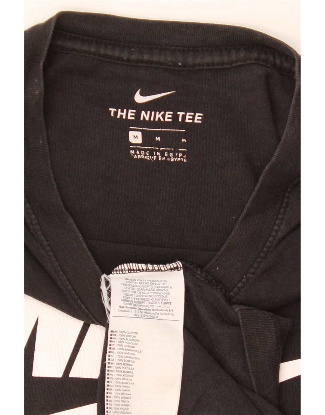 T-shirt grafica da uomo Nike Top in cotone nero medio