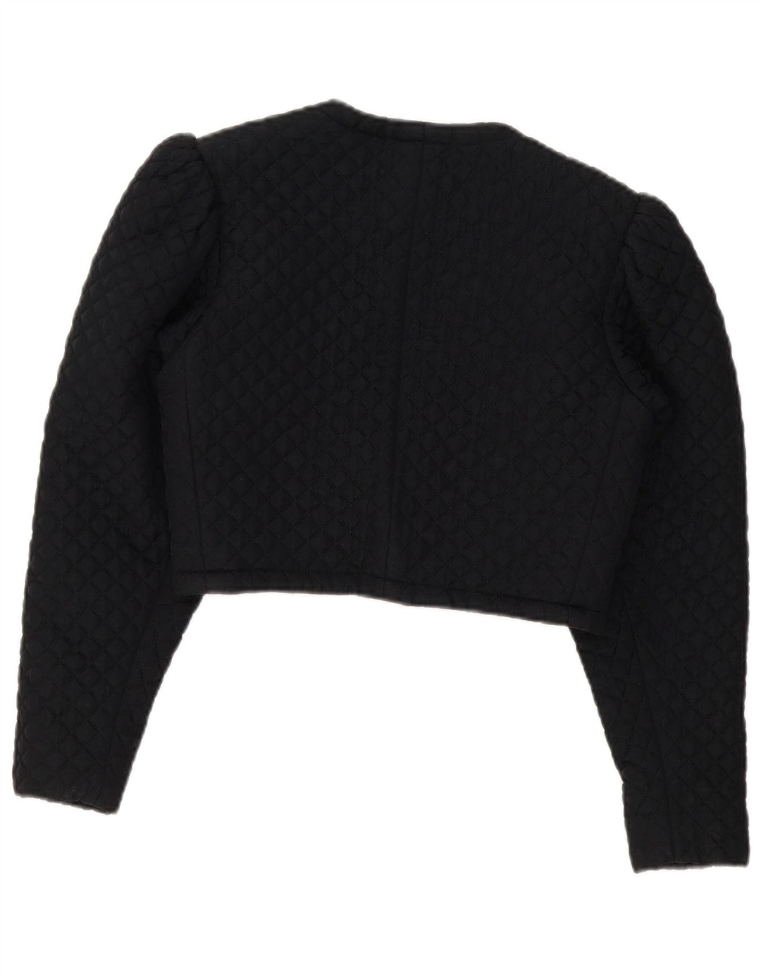 Giacca Bolero corta da donna vintage UK 8 piccola nera