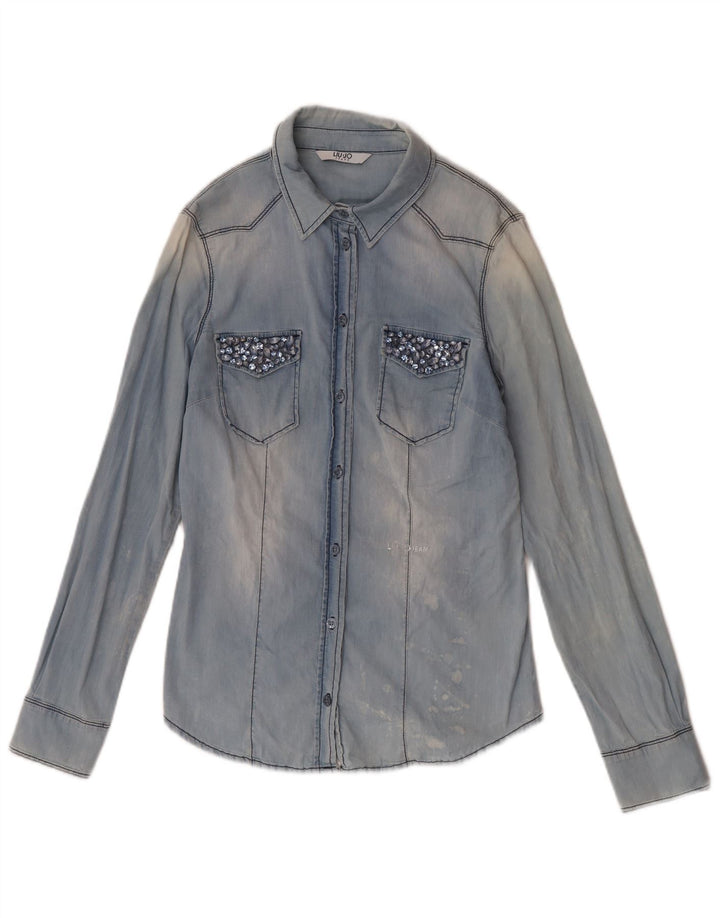 Camicia di jeans da donna Liu Jo UK 12 Blu medio