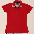 Polo Kappa da donna UK 14 grande rossa in cotone