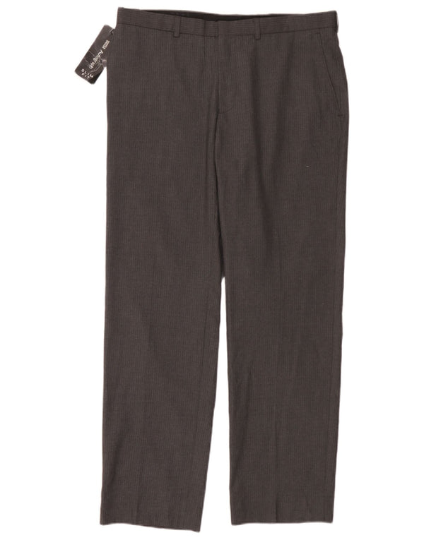 Pantaloni chino autografi da uomo Marks & Spencer W34 L31 gessato grigio