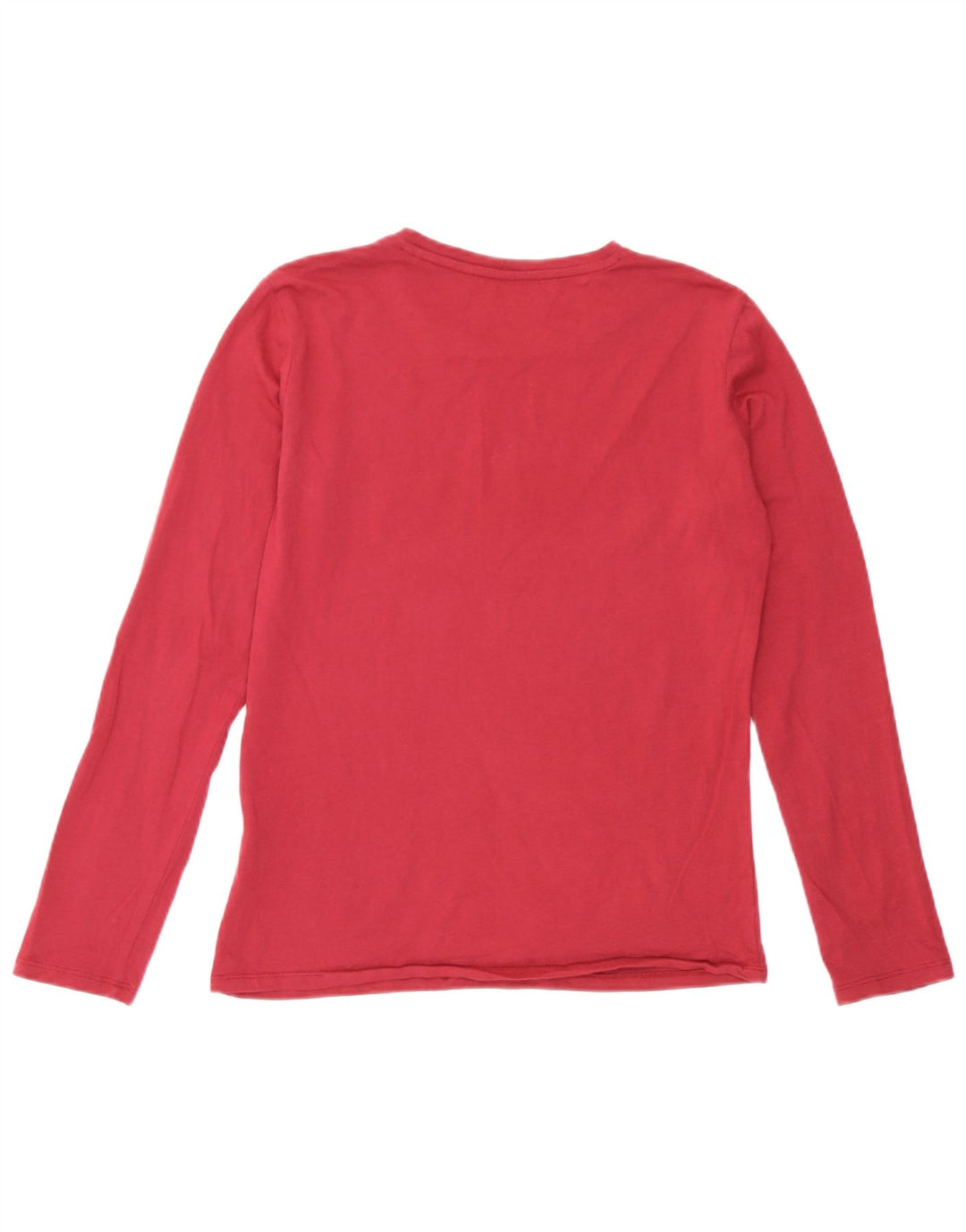 Guess Top grafico da donna a maniche lunghe UK 12 Borgogna medio Colorblock