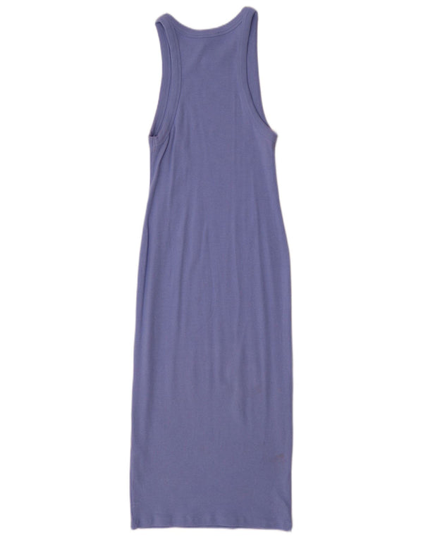 Abito aderente senza maniche da donna Zara UK 12 Cotone viola medio