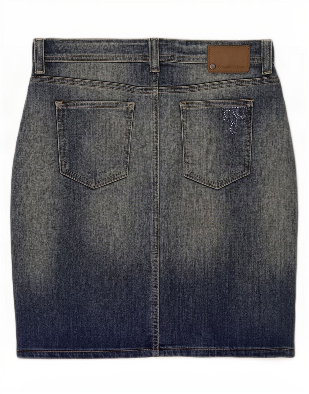 Gonna in denim da donna Calvin Klein media W29 cotone blu
