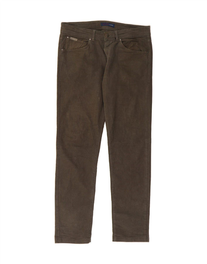 TRUSSARDI Mens Slim Casual Trousers W35 L32 Grey Vintage Trussardi and Second-Hand Trussardi from Messina Hembry 