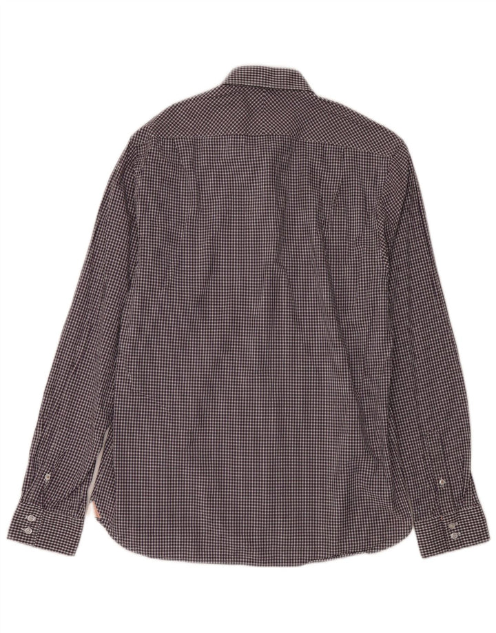 Camicia da uomo Ben Sherman taglia 16 grande cotone a quadretti viola