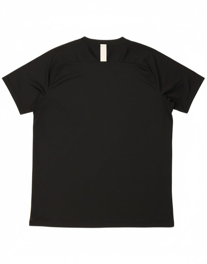 NIKE Mens Dri Fit T-Shirt Top 2XL Black Colourblock Polyester