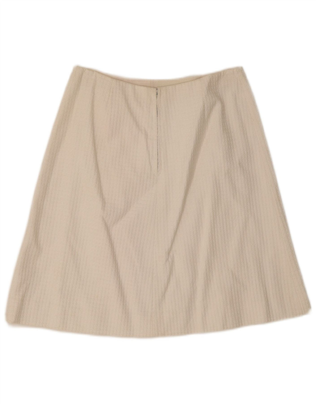 Gonna a trapezio da donna vintage IT 46 grande W28 bianca