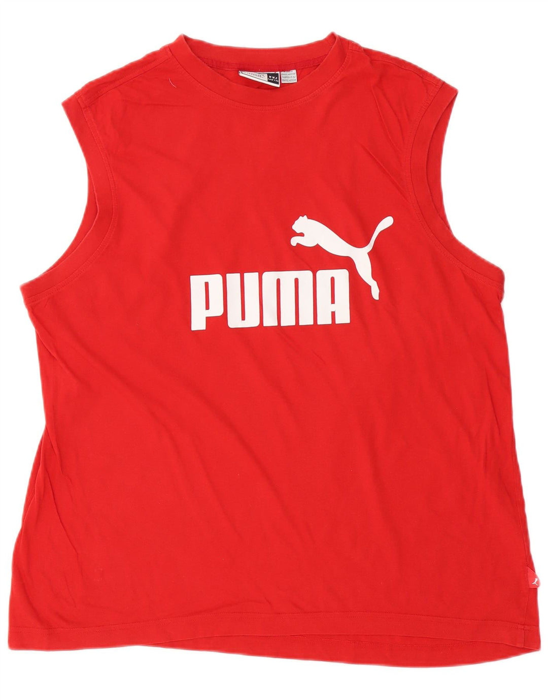 Canotta grafica da uomo Puma 2XL in cotone rosso
