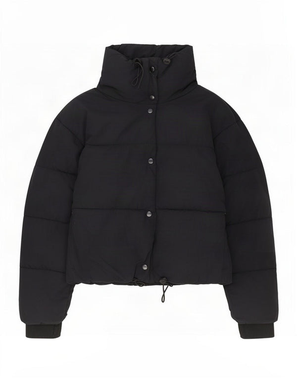 Giacca imbottita oversize da donna Zara UK 10 piccola in poliestere nero