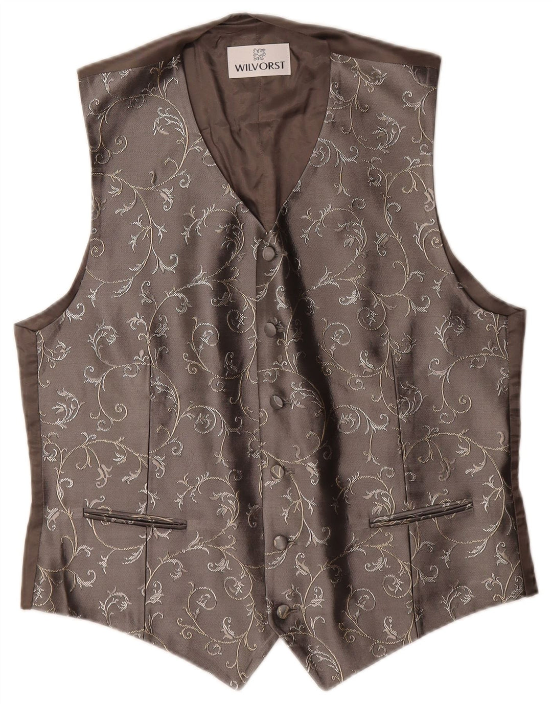 Gilet da uomo Wilvorst piccolo grigio floreale