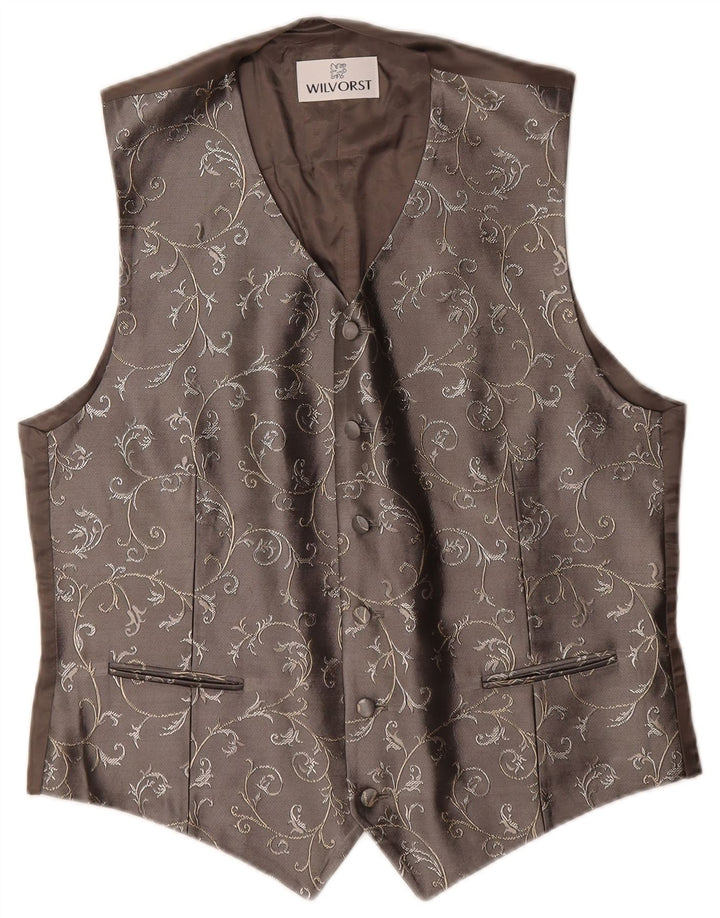 Gilet da uomo Wilvorst piccolo grigio floreale