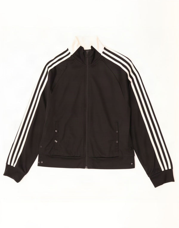 Giacca da tuta da donna Adidas UK 12/14 Medium Nero Colourblock
