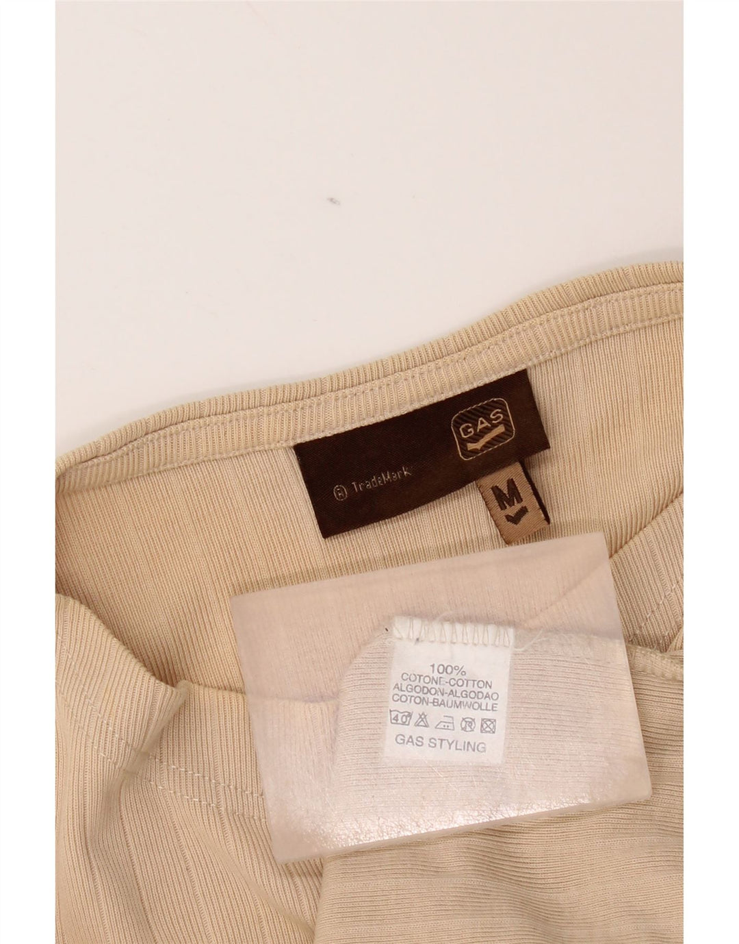 Maglia da uomo Gas a maniche lunghe in cotone beige medio