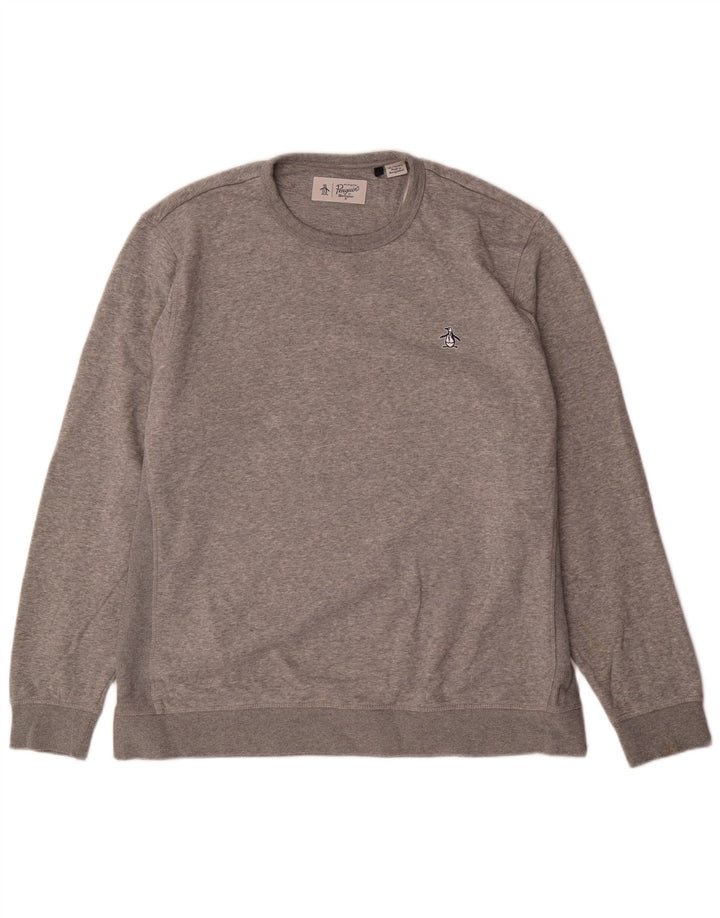 Felpa da uomo Penguin Jumper XL in cotone grigio