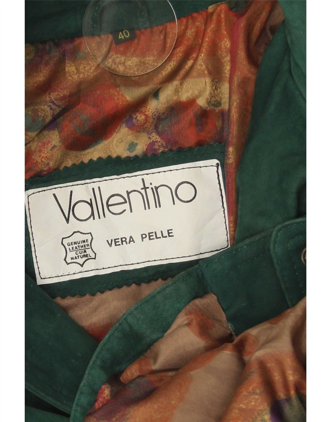 Giacca Parka oversize vintage in pelle scamosciata da donna IT 40 piccola in pelle verde