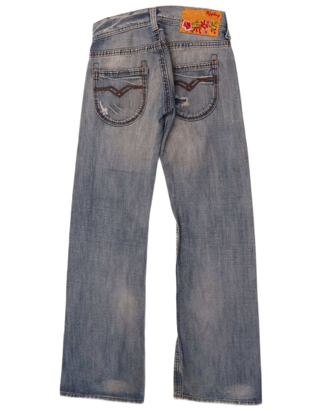 Jeans bootcut da donna Replay W26 L34 cotone blu