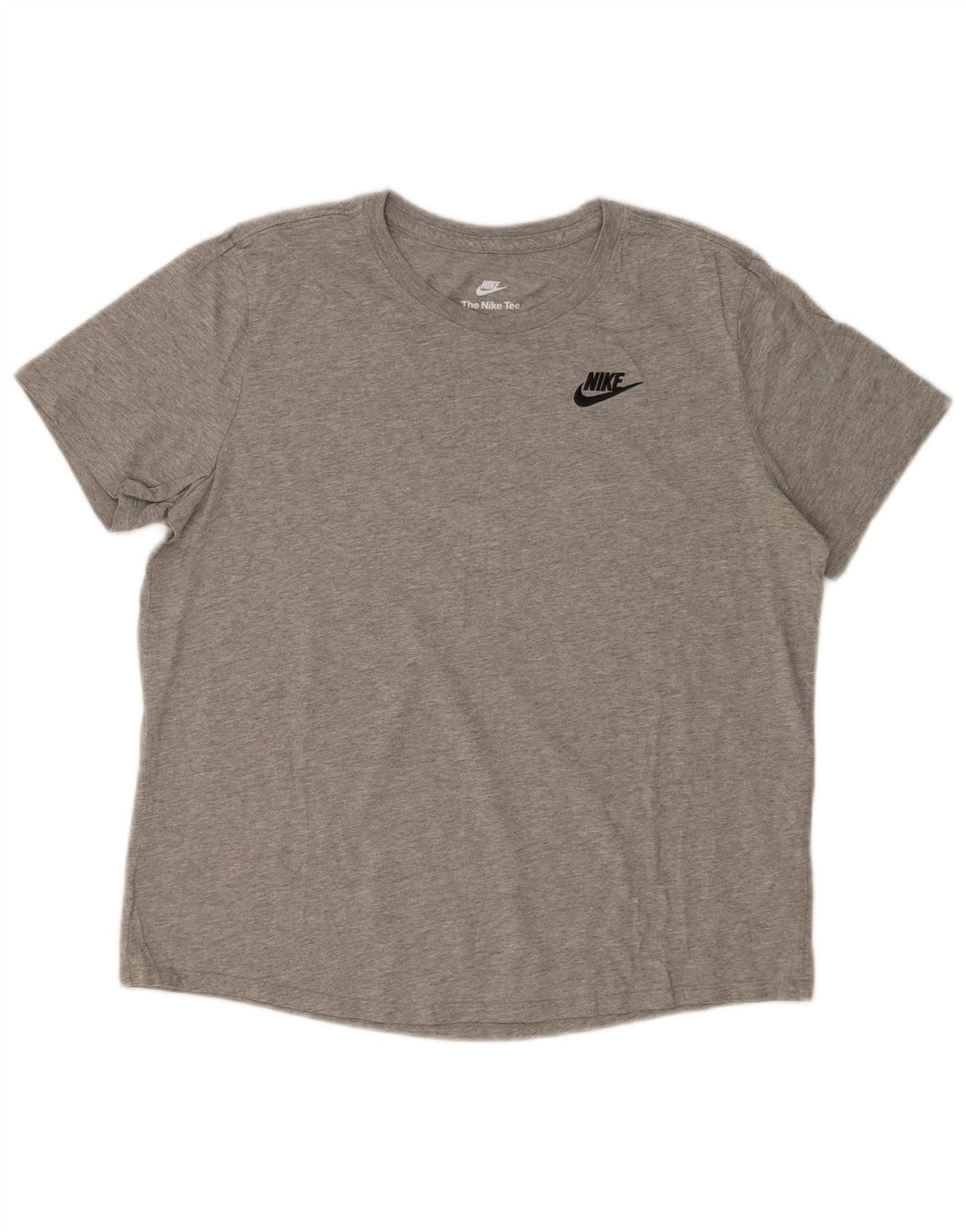 T-shirt da donna NIKE Top UK 14 cotone screziato grigio medio