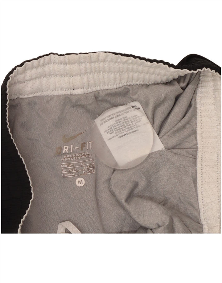 Pantaloncini sportivi NIKE Dri Fit da donna UK 12/14 poliestere nero medio