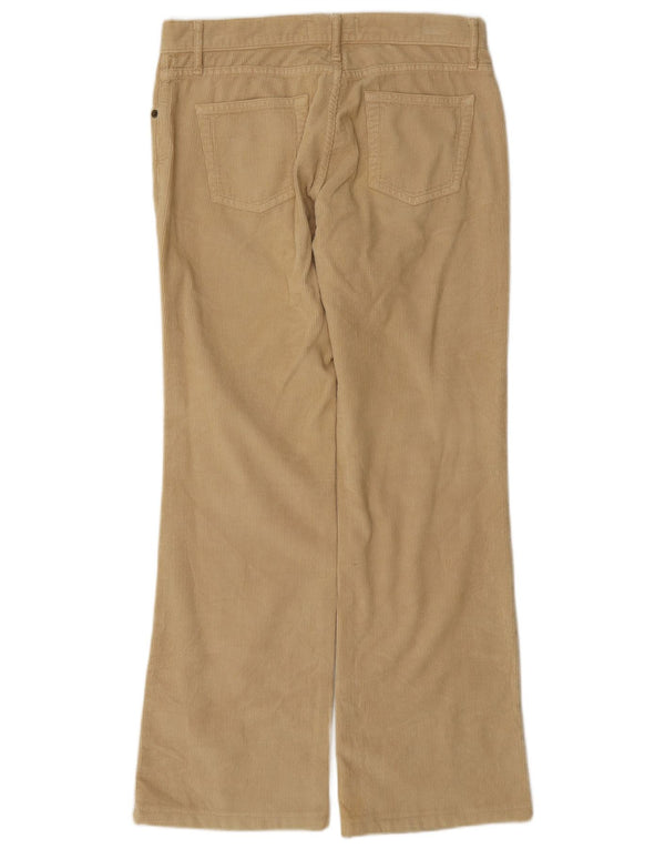 Pantaloni da donna in velluto a coste Bootcut Benetton IT 42 Medium W30 L30 Cotone Beige