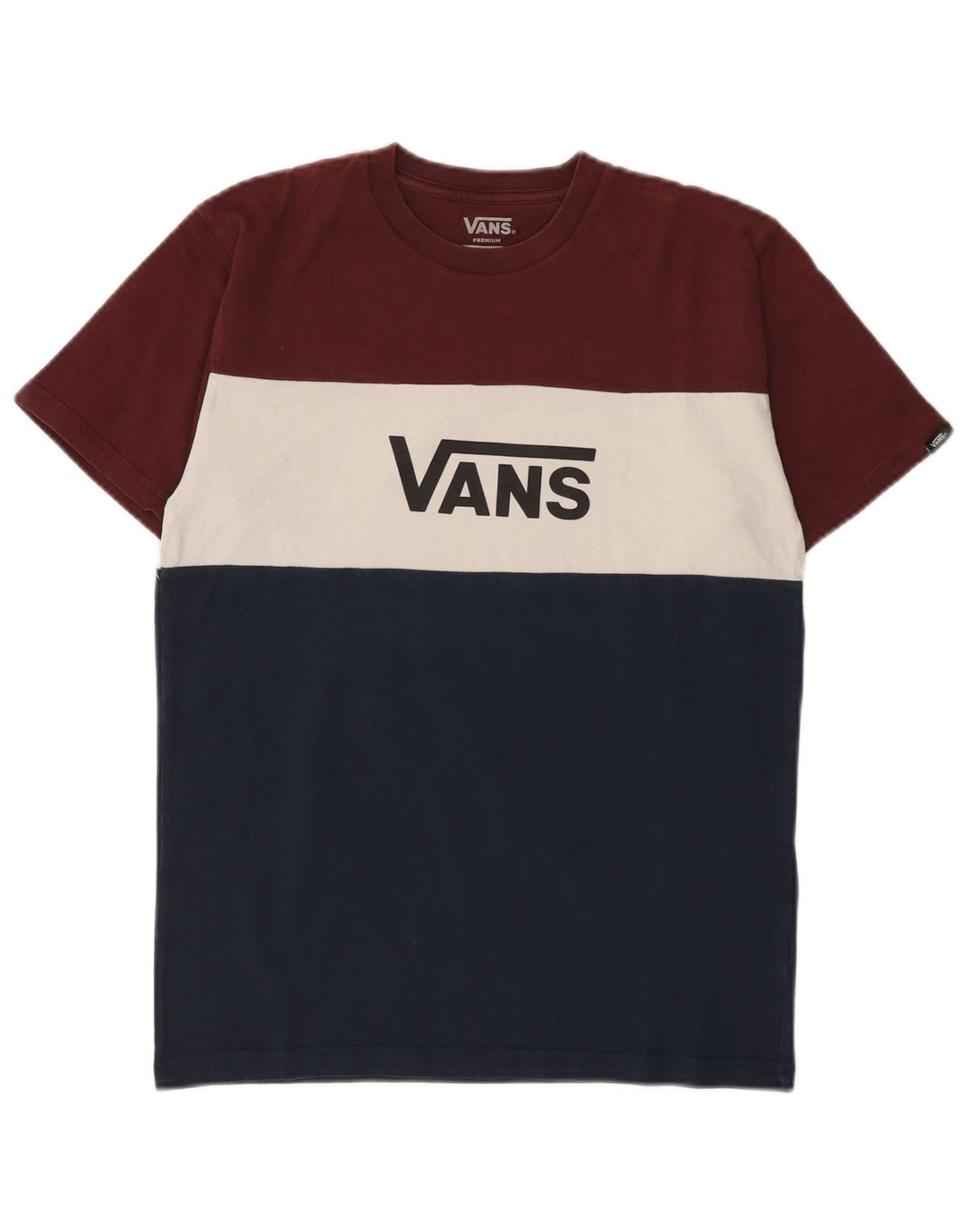 T-shirt grafica da uomo Vans Top Small in cotone color block multicolore