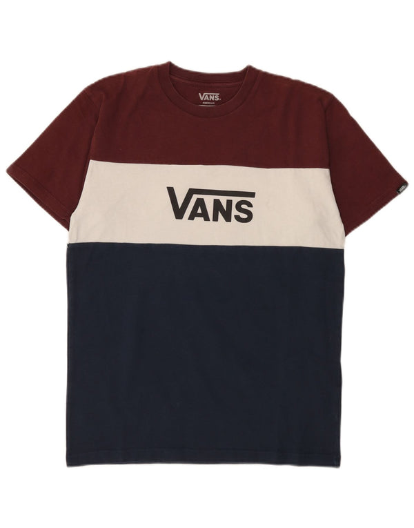 T-shirt grafica da uomo Vans Top Small in cotone color block multicolore
