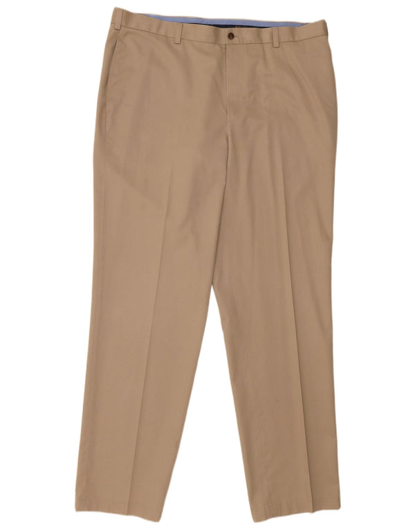 Pantaloni chino dritti da uomo Brooks Brothers W40 L34 cotone beige