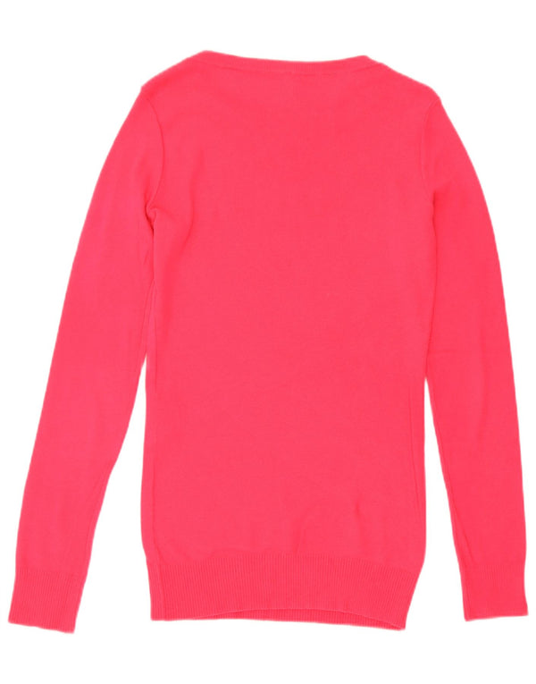 Maglione da donna con scollo a barca Benetton UK 12 Cotone rosa medio