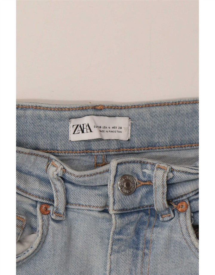 Pantaloncini di jeans da donna Zara EU 36 XS W26 Blu
