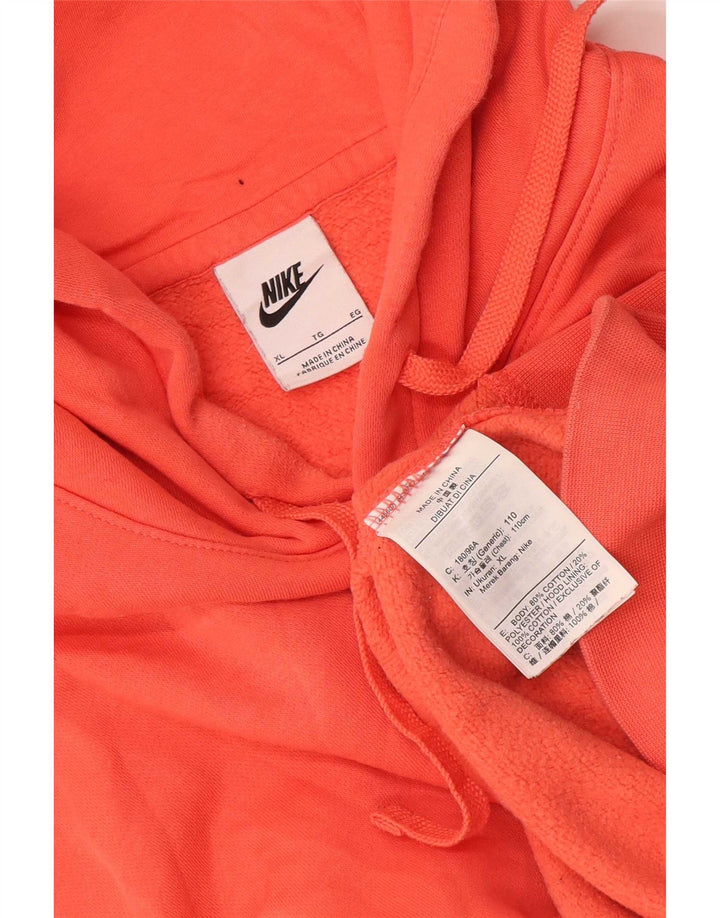Felpa con cappuccio da uomo Nike XL in cotone arancione