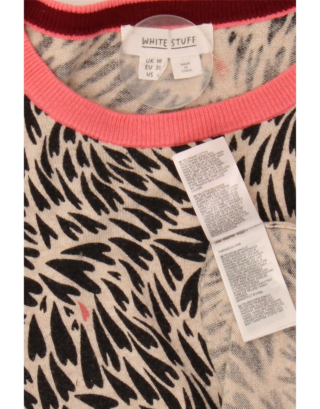 Maglione maglione con scollo a barca da donna di White Stuff UK 10 piccolo nero