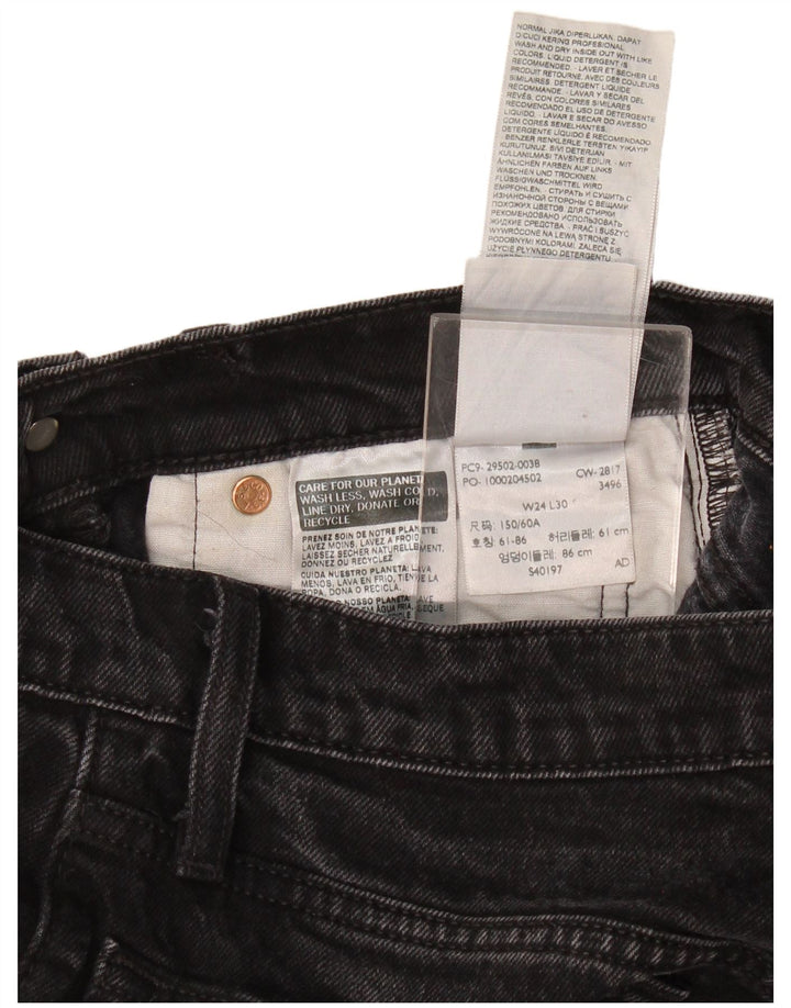 Jeans dritti Levi's 501 da donna W24 L30 cotone nero