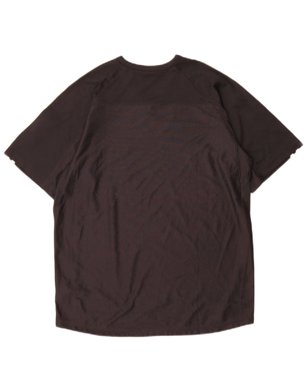 T-shirt Adidas Climacool da uomo Top in poliestere color block medio nero