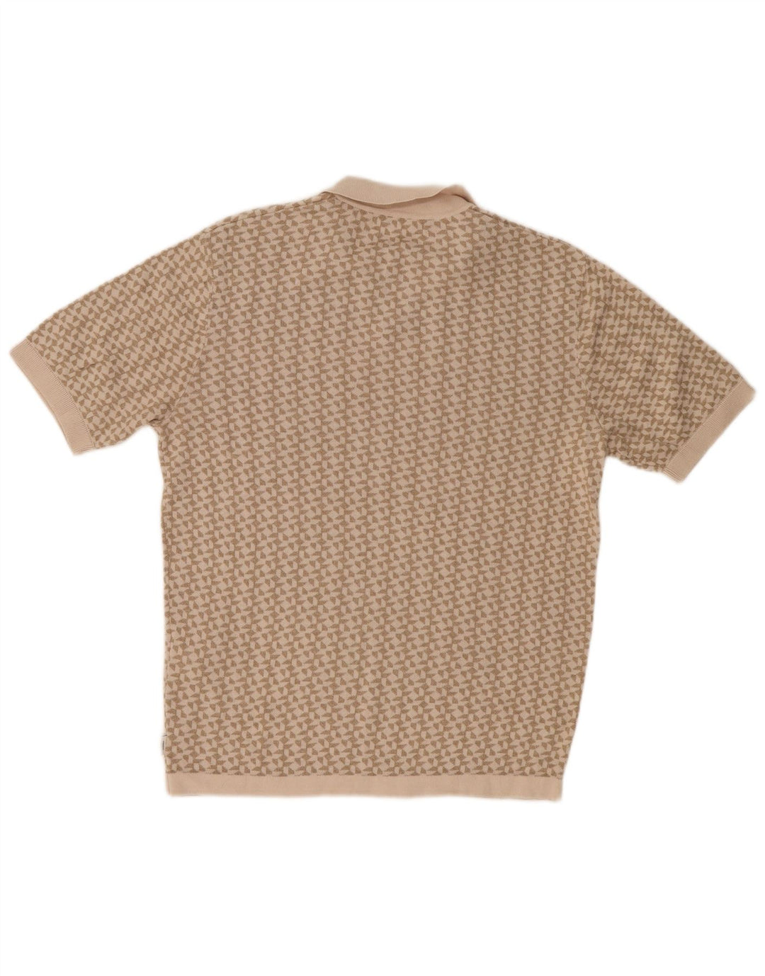 Polo da uomo Jack & Jones in cotone geometrico beige medio
