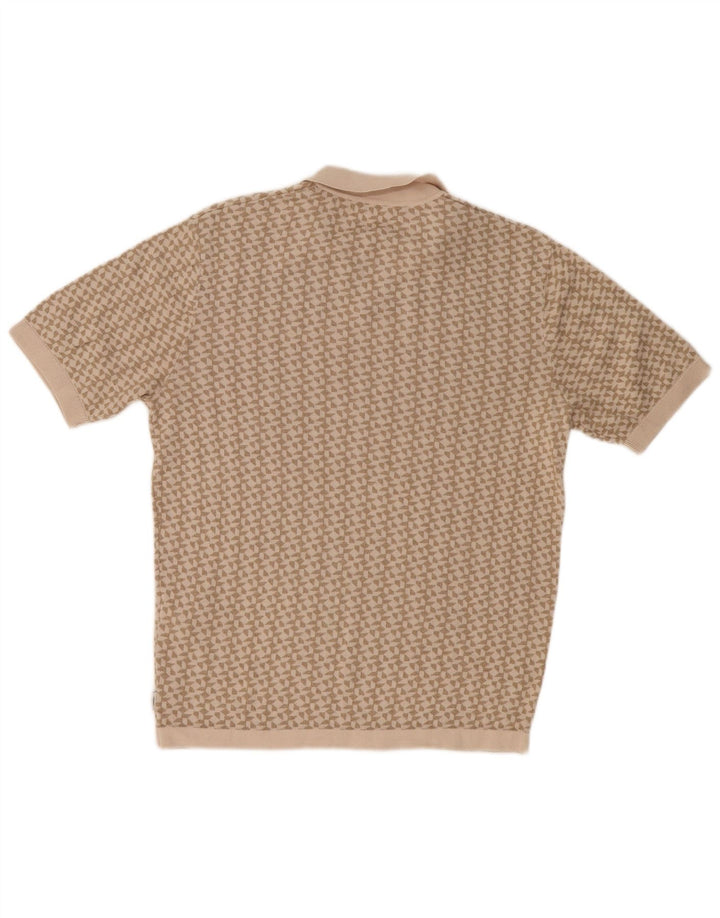 Polo da uomo Jack & Jones in cotone geometrico beige medio