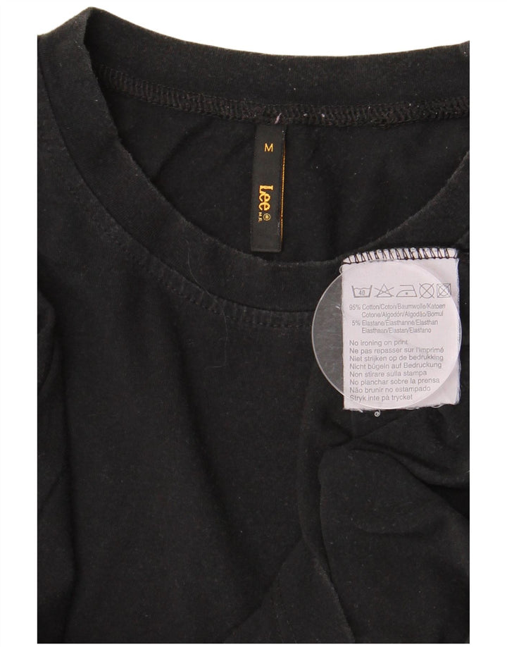 Top LEE da uomo a maniche lunghe in cotone nero medio