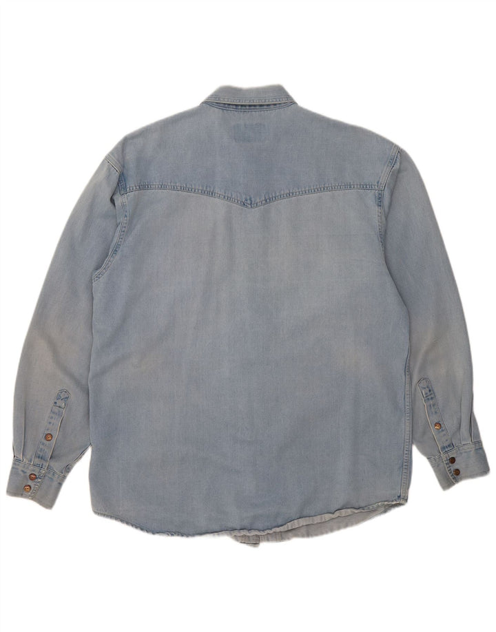 Camicia di jeans da uomo WRANGLER grande blu