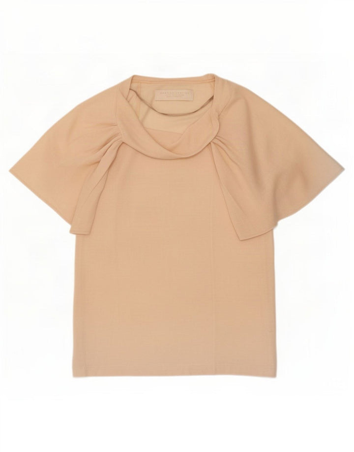 Top Camicetta Donna Zara UK 18 XL Beige